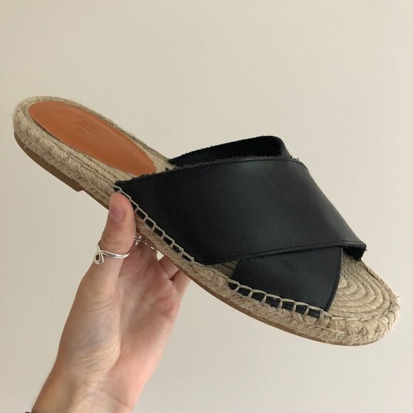 Gap espadrille criss cross sandals  true black 8 - Picture 2 of 8